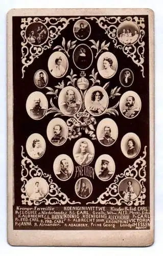 CdV Foto preußische Königsfamilie um 1880 Kaiser Wilhelm I