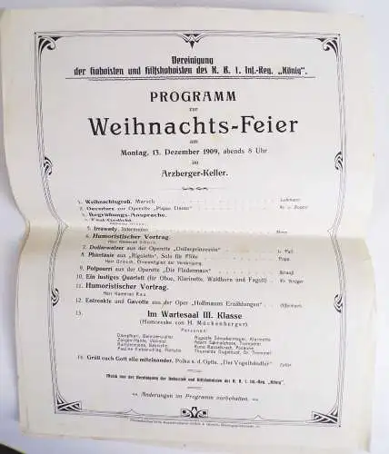 Konvolut München Programme 1910 Lichtbilderabend Zither Hoboisten