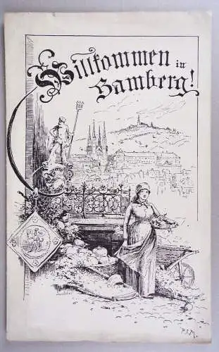 Willkommen in Bamberg Broschüre Heft um 1900