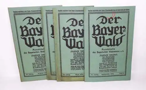 Der Bayerwald 1926 Monatshefte des Bayerischen Waldverein 4 Hefte