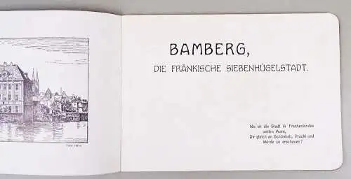 Bamberg die fränkische Siebenhügelstadt um 1900 Broschüre