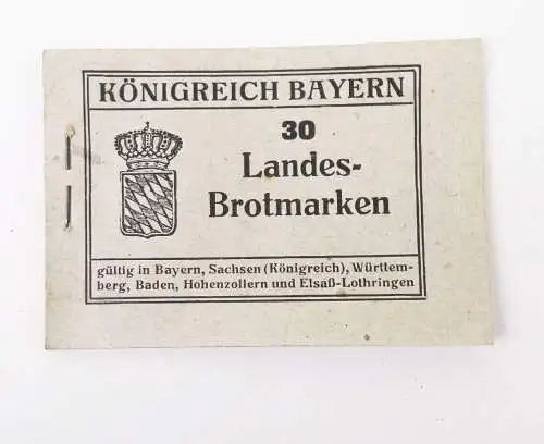 Königreich Bayern Landesbrotmarken Lebensmittelmarken