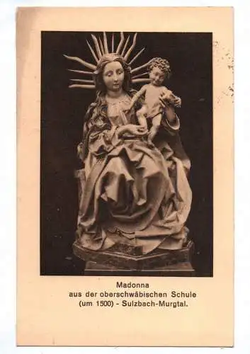 Ak Madonna oberschwäbische Schule Sulzbach Murgtal Gaggenau 1937