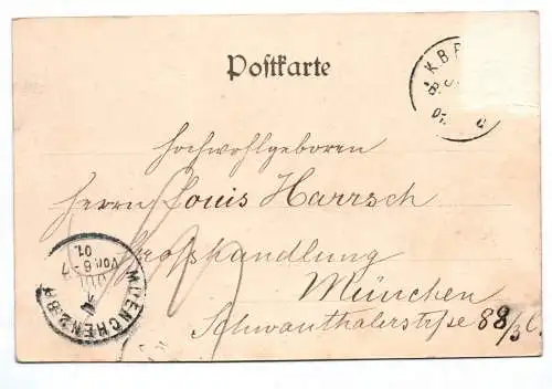 Litho Ak Bad Heilbrunn Station Isarthalbahn 1901