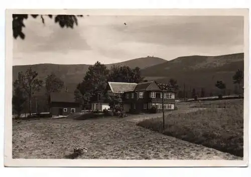 Echtfoto Ak Landhaus Leiser Brückenberg bei Krummhübel 1930 er Schlesien