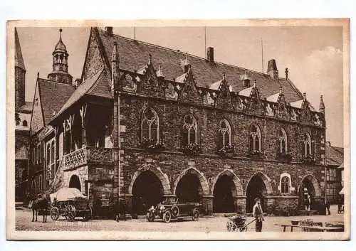 Ak Goslar Rathaus Automobil 1928