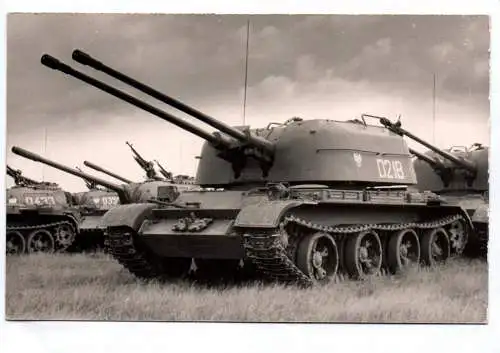 Foto Panzer ZSU-57-2 um 1955 polnischer Adler Flugabwehr Selbstfahrlafette