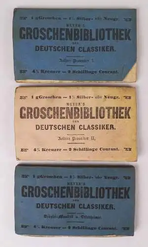 Meyers Groschenbibliothek der deutschen Classiker 3 Stück