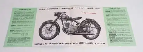 Ardie B252 das Motorrad Reklame Prospekt Print Sammler