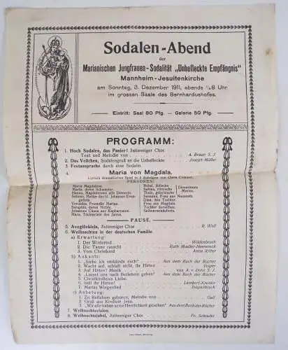 Konvolut Mannheim Programme Theater Karneval Vereinsabende um 1900