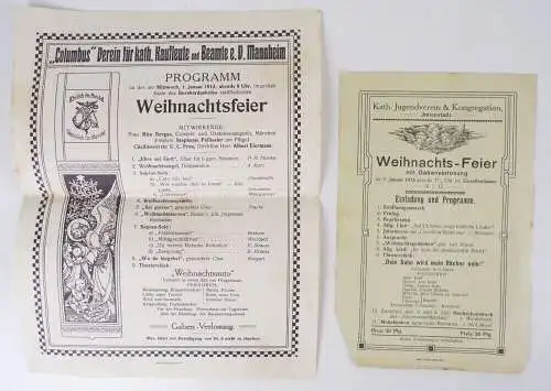 Konvolut Mannheim Programme Theater Karneval Vereinsabende um 1900