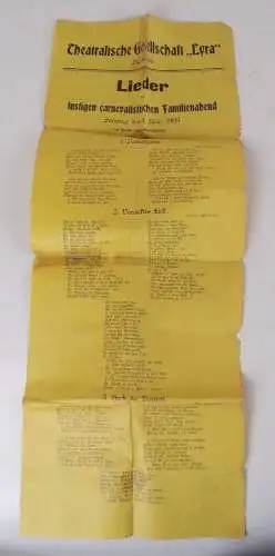Konvolut Mannheim Programme Theater Karneval Vereinsabende um 1900