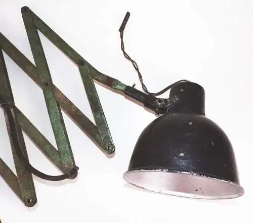 Alte Scherenlampe Werkstattlampe Industrie Design 