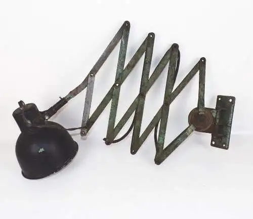 Alte Scherenlampe Werkstattlampe Industrie Design 