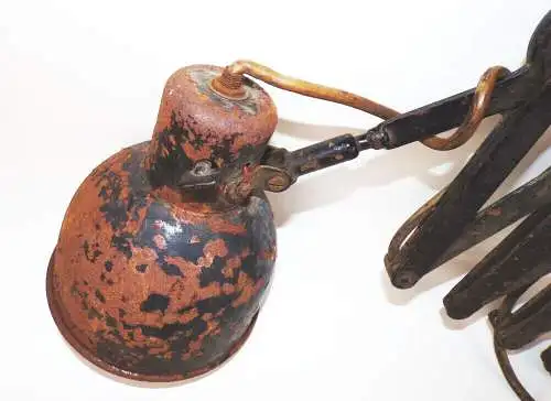 Alte Scherenlampe Werkstattlampe Fabriklampe E27 Vintage Leuchte