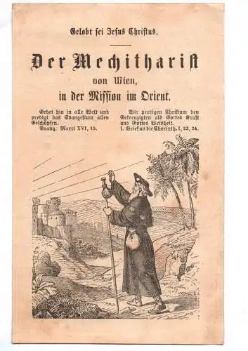 Heiligenbild Der Mechitharist von Wien in der Mission im Orient Andachtsbild