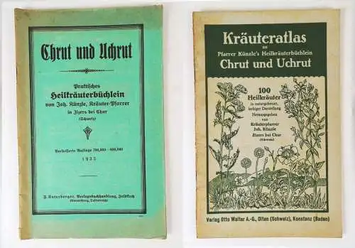 Heilkräuter Büchlein 2 Stück Kräuteratlas Chrut und Uchrut 1930 1935 Kräuter