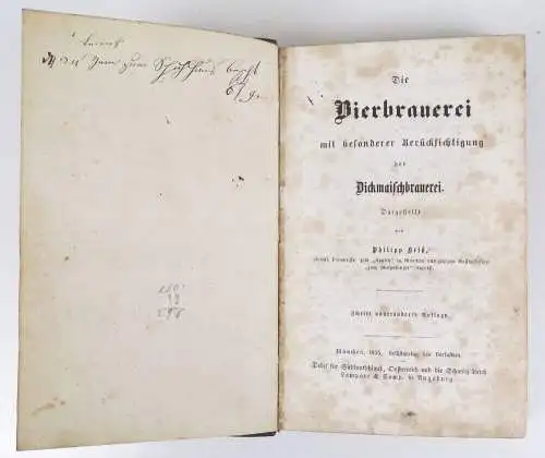 Die Bierbrauerei mit besonderer Berücksichtigung der Dickmaischbrauerei 1855 Phi