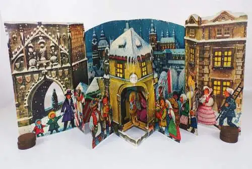 Kubasta Diorama 3 D Pop Up Winter Stadt 1969