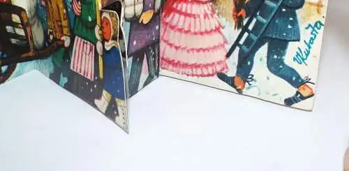 Kubasta Diorama 3 D Pop Up Winter Stadt 1969 