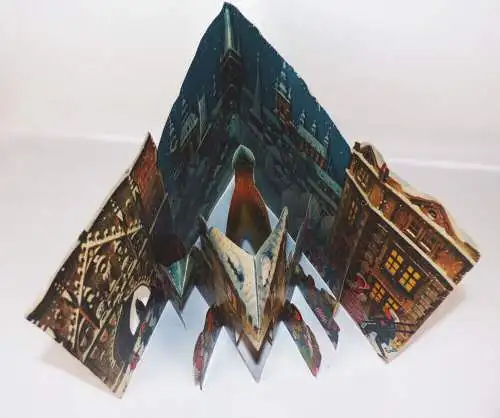 Kubasta Diorama 3 D Pop Up Winter Stadt 1969 