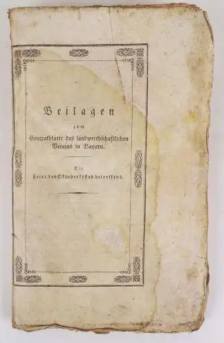 Oktoberfest München Beilage Centralblatt landwirtschaftlichen Verein Bayern 1837