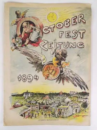 Oktoberfest Zeitung 1894 Original München Bayern