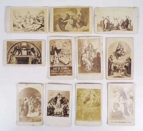 Konvolut Religion CDV Fotos Gemälde Rafael 11 Stück um 1870