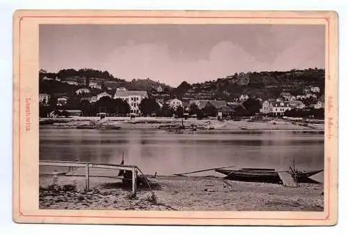 Kabinettfoto Loschwitz Dresden Elbe um 1890