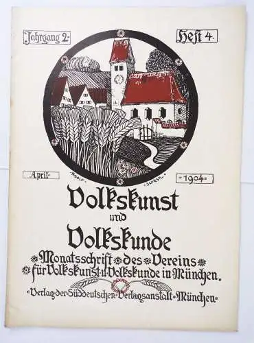 Volkskunst und Volkskunde Monatsschrift München Heft 4 April 1904 Zeitschrift