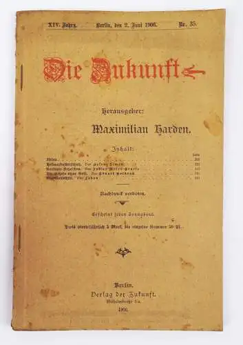 Die Zukunft Maximilian Harden 35 Berlin 1906 Goldbeck Simon Meier-Graefe Ibsen