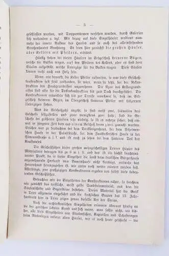 Trier Bestimmung und wissenschaftlichen Überlieferung der älteren Bürgerhäuser