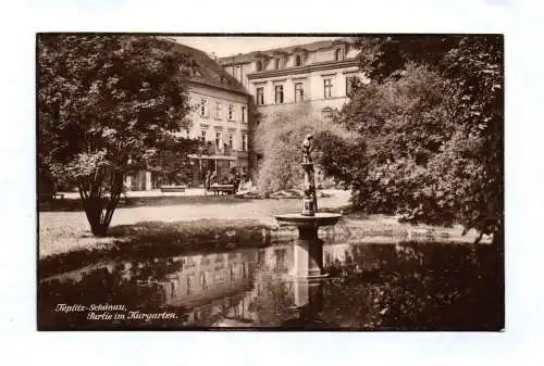 Ak Teplitz Schönau Partie im Kurgarten Tschechien