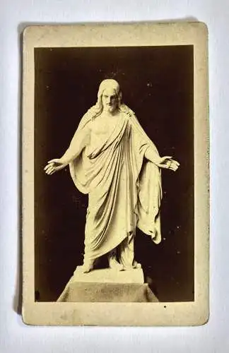 Original CDV Foto Thorwaldsen Jesus Christus