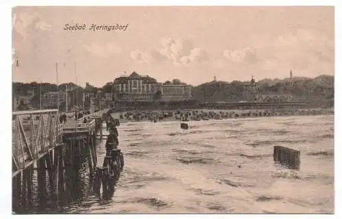 Ak Seebad Heringsdorf 1913 Seebrücke Hotel