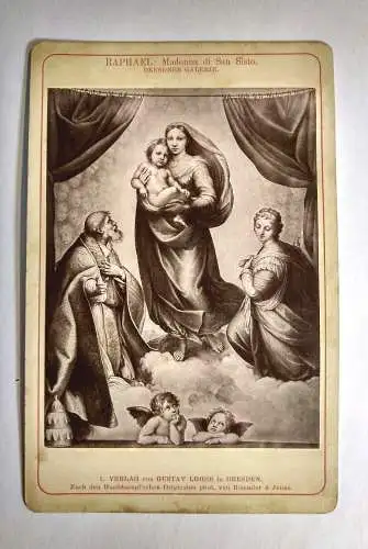 CDV Foto Original Raphael Madonna di San Sisto Dresdner Galerie