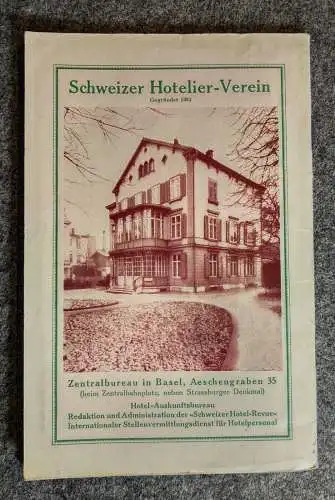 Schweizer Hotelführer 1929 alter Reisprospekt Schweiz