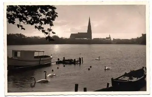 Foto Ak Schwerin in Mecklenburg Am Pfaffenteich 1941