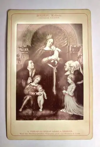 Holbein: Madonna Dresdner Galerie Original CDV Foto