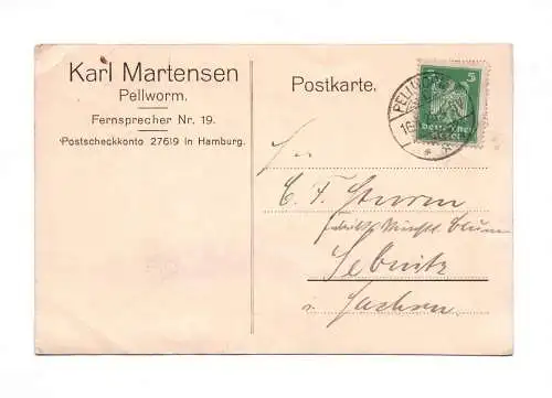 Postkarte Martensen Pellworm 1925