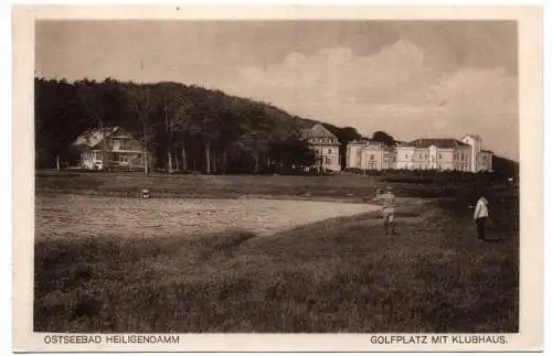 Ak Ostseebad Heiligendamm Golfplatz mit Klubhaus Kinder am Wasser 1945