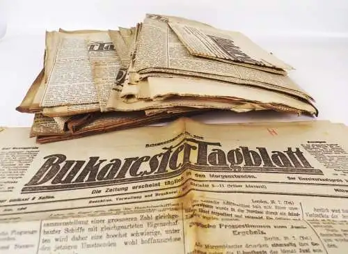 Bukarester Tagblatt Zeitung 1917 Konvolut Bukarest Rumänien