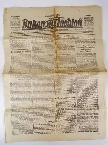 Bukarester Tagblatt Zeitung 1917 Konvolut Bukarest Rumänien