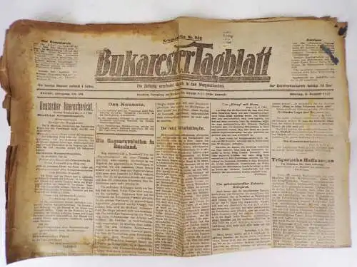 Bukarester Tagblatt Zeitung 1917 Konvolut Bukarest Rumänien