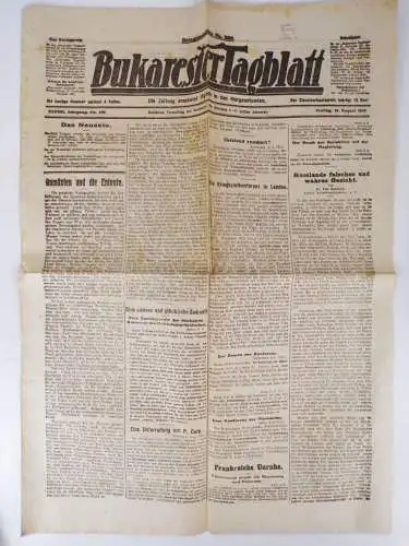 Bukarester Tagblatt Zeitung 1917 Konvolut Bukarest Rumänien
