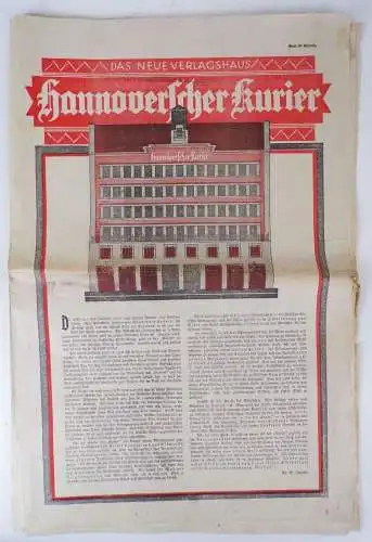 Hannoverscher Kurier  alte Zeitung Hannover um 1915 1920