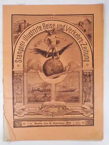 Stangen illustrierte Reise und Verkehrs Zeitung 1894 Nr 24 Reisebüro Berlin