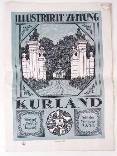 Illustrierte Zeitung Kurland Weber Leipzig um 1915