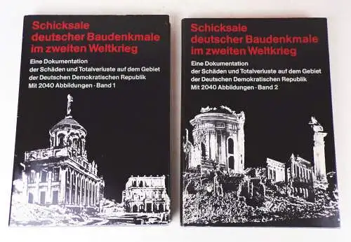 Schicksale deutscher Baudenkmäler im Zweiten Weltkrieg 1980 Schuber 2 Bände