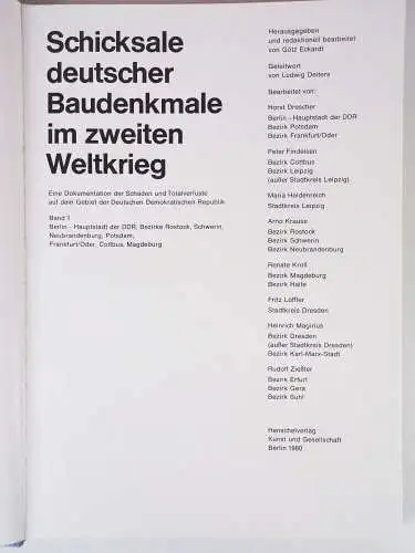 Schicksale deutscher Baudenkmäler im Zweiten Weltkrieg 1980 Schuber 2 Bände